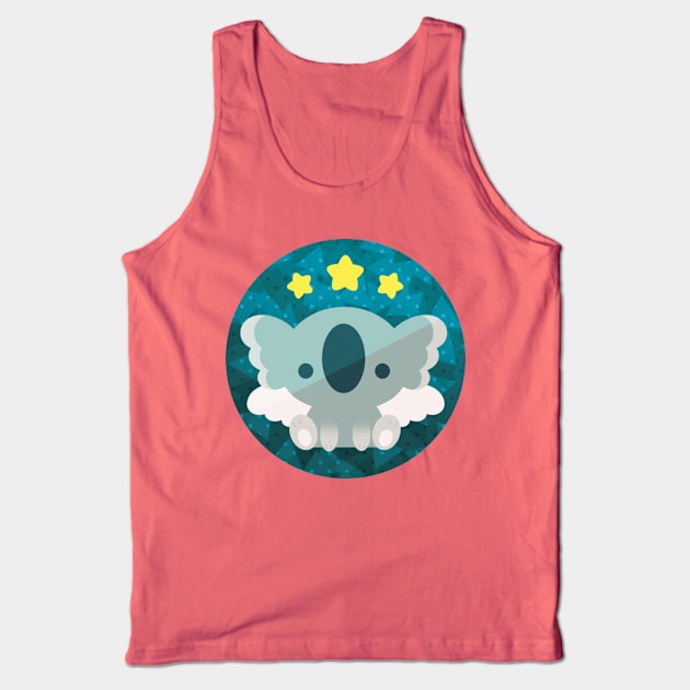 Flying Koala Tank Top by ginaromoart